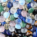1622-Pedra de cristal natural facetada rosto pingente de gota de água triangular DIY colar brincos acessórios pingente de jóias