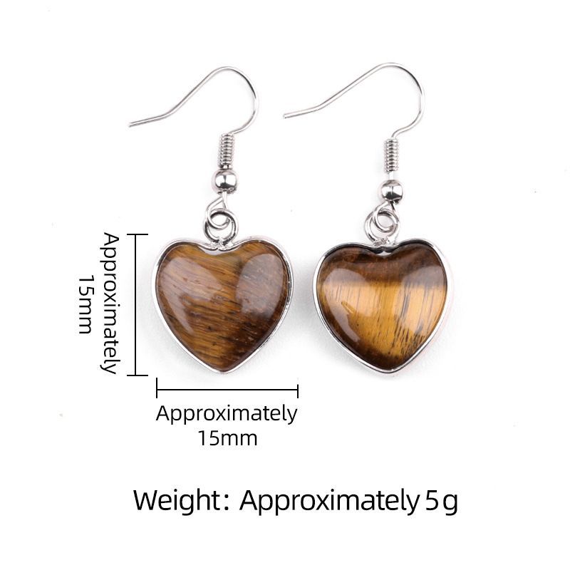 2091-Amethyst agate stone love brincos brincos de pedra preciosa luz luxo