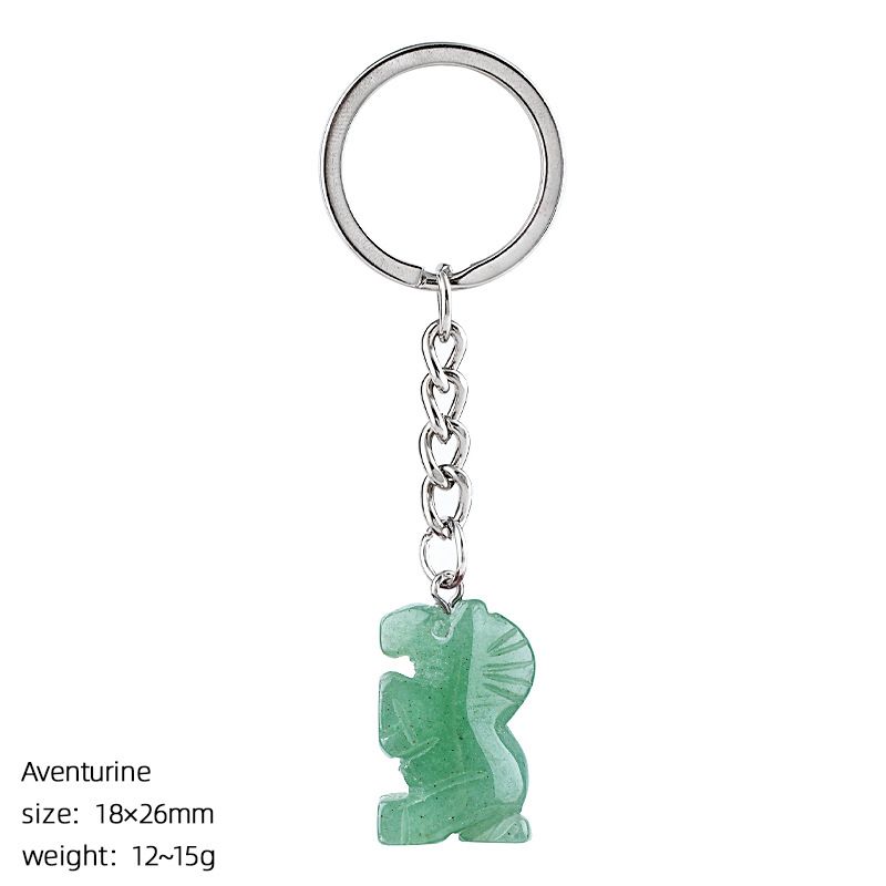 Pônei de cristal natural chaveiro criativo DIY saco acessórios de carro gravado ágata cabeça cavalo pingente