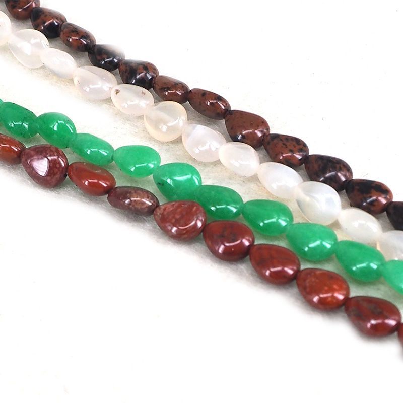 187-Ágata de cristal de jade pedra semipreciosa gota de água contas soltas DIY acessórios de jóias com contas feitas à mão