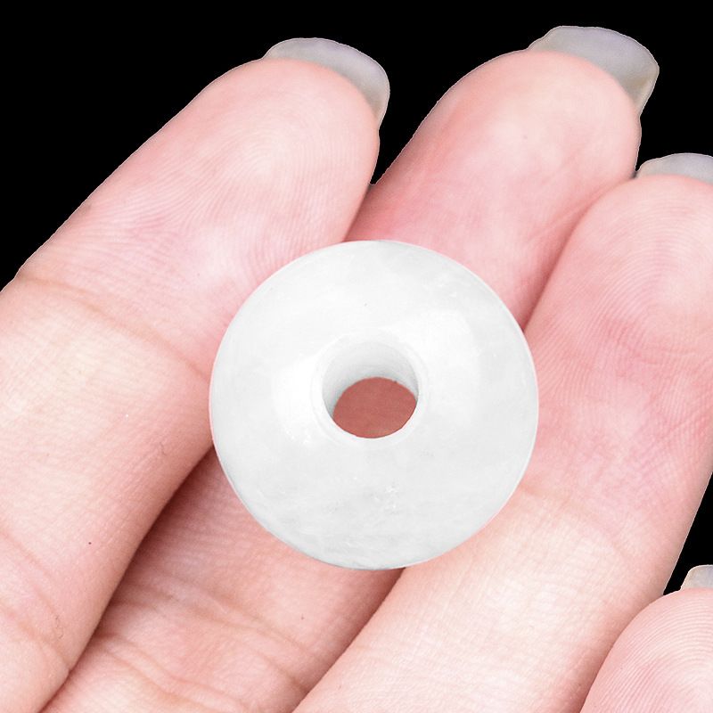 2019-Grandes contas de buraco de cristal natural ágata pedra grande buraco solto contas 18mm buraco 5mm DIY jóias materiais de vestuário
