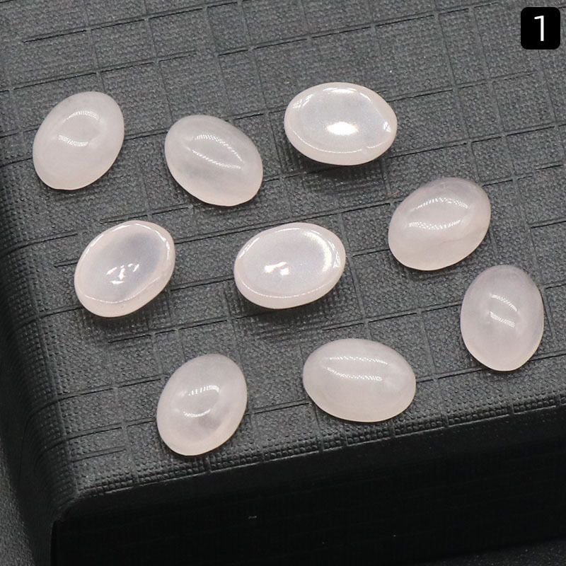 Superfície de anel em forma de ovo 1236-6X8mm, cristal natural de arco único oval geométrico DIY jóias incrustadas com acessórios de pedra solta