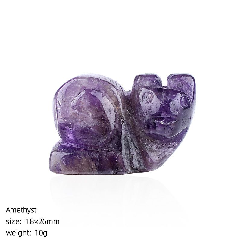 1In cristal natural caracol ornamento transfronteiriço criativo casa desktop micro-paisagismo escultura pedra preciosa pequeno caracol