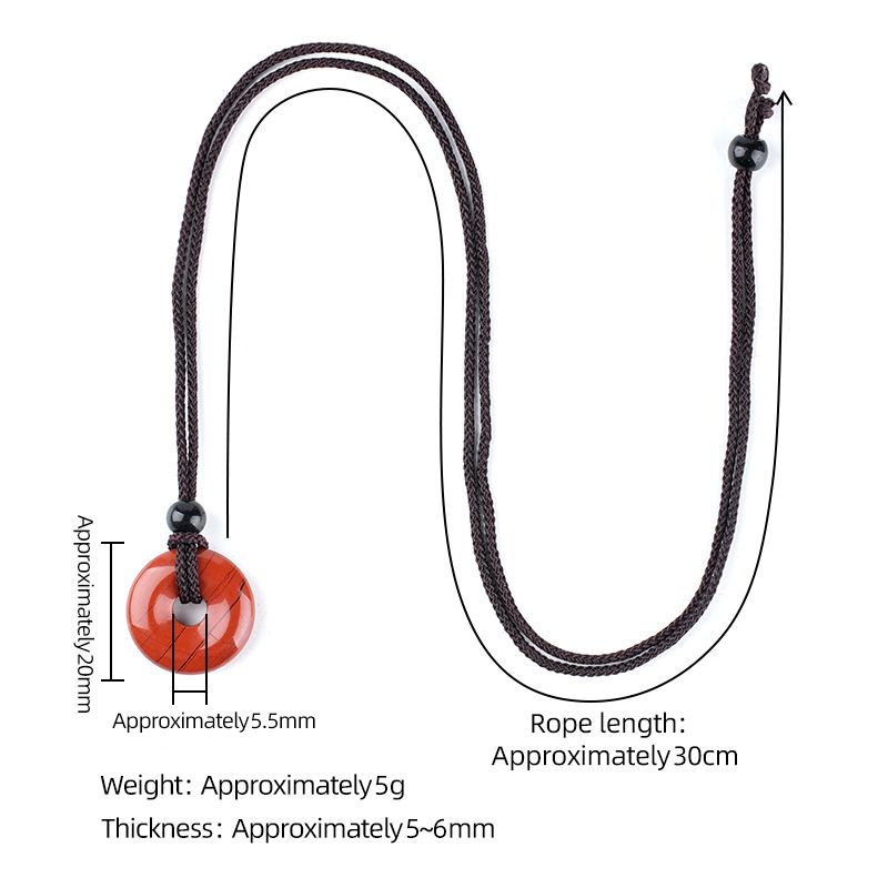 Colar de fivela de segurança de ágata de cristal 20Mm Nova pedra natural chinesa gravada em volta de ágata pingente de fivela de segurança nostálgica