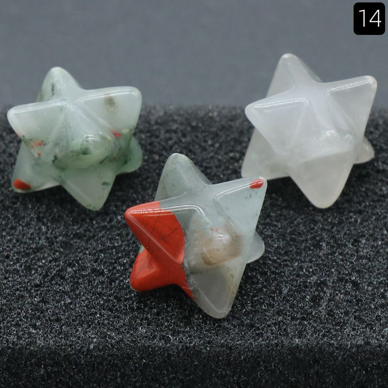 1444-Merkaba estrela de Kaba não porosa, pedra de ágata de cristal natural Merkaba grande hexagrama de satélite