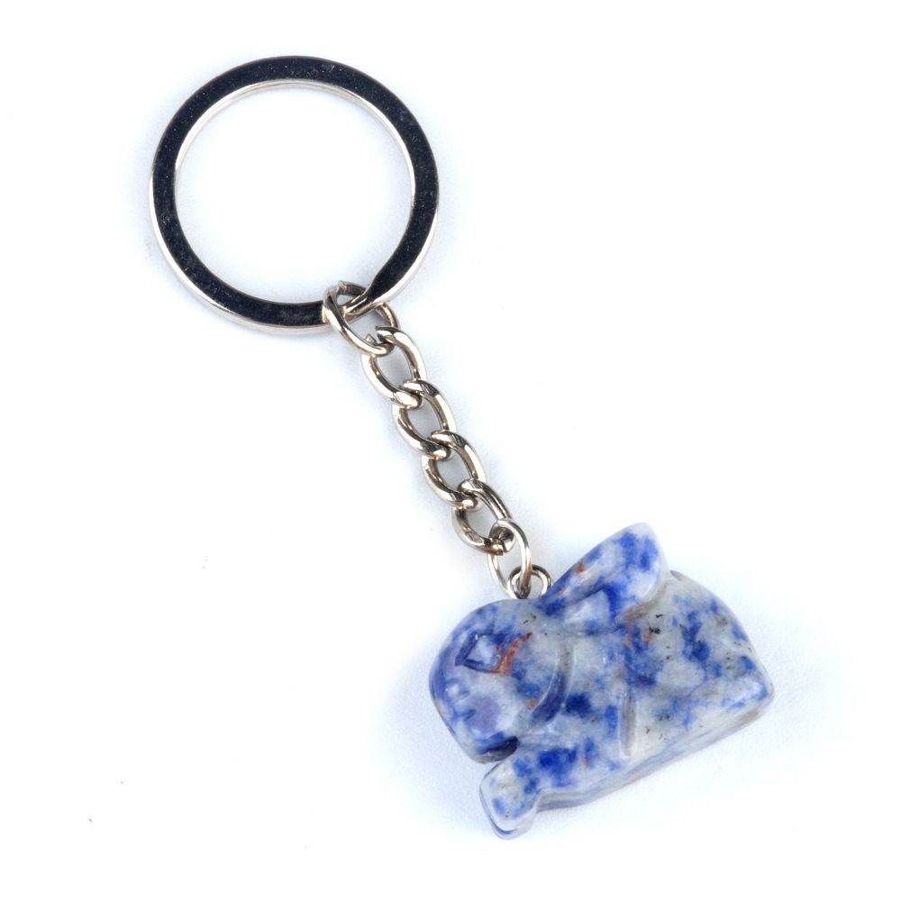 Chaveiro de coelho de 1950, pingente de chaveiro de animal gravado em pedra de ágata de cristal.