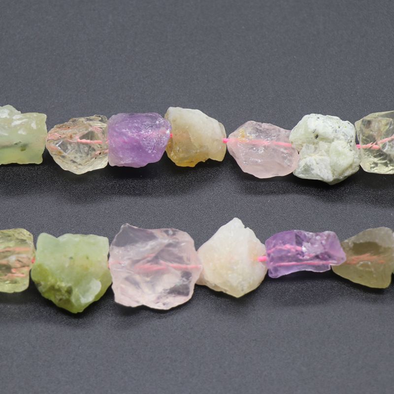 Ágata de cristal rosa transfronteiriça europeia e americana fluorita perfuração de minério de pedra áspera, minério de lã com contas soltas DIY irregulares
