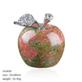 30Mm de cristal natural ornamento de maçã grande transfronteiriço Home Desktop Crafts Véspera de Natal Jade Apple
