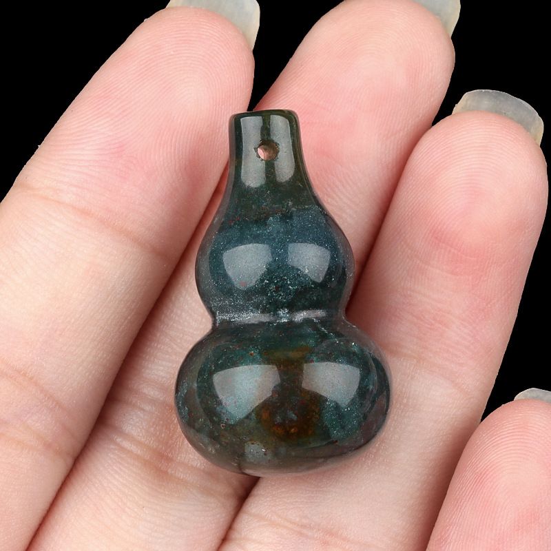 30Mm pingente de cabaça de cristal natural, tecido cultural e acessórios de jogo DIY jade ágata pequeno pingente de cabaça de jóias