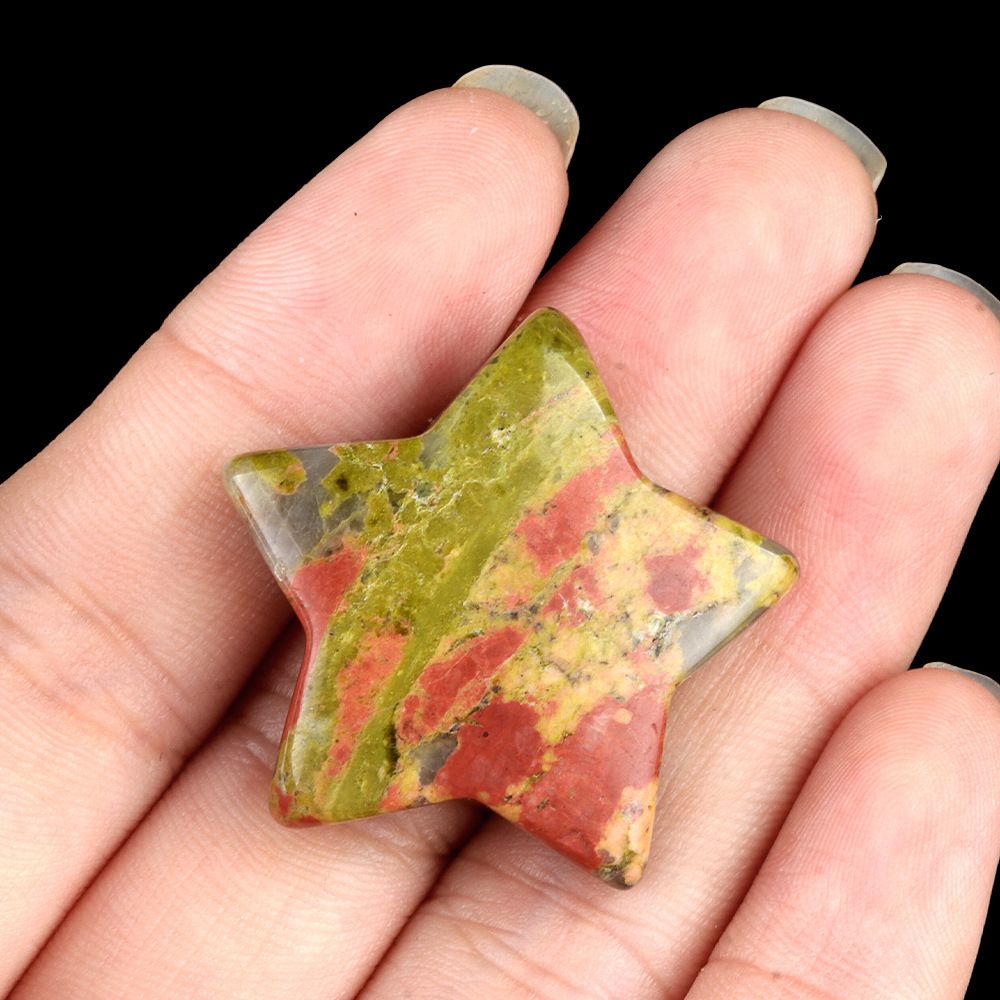 1433-30Mm pentagrama de cristal natural ágata estrela de pedra lua DIY estrela não porosa acessórios material