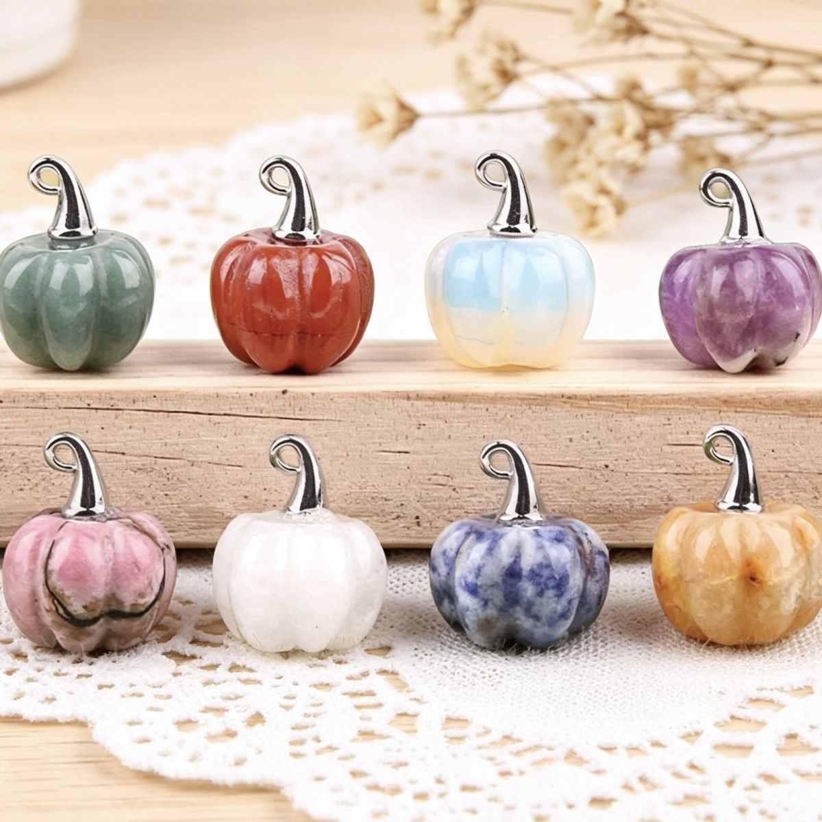 2033-20Mm Chapéu de Mágico Pingente de Abóbora, Pingente de Ametista Micropaisagem de Halloween Decoração Criativa para Casa