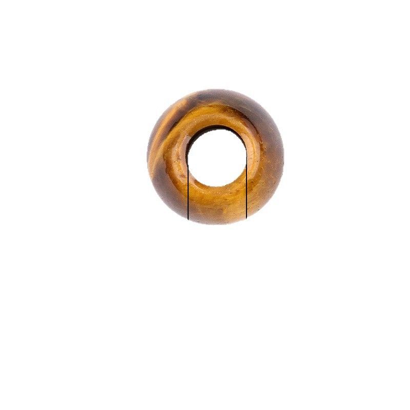 317 - Contas de Grandes Furos, Contas Soltas de Ágata Cristalina, 12mm, 5mm, Contas Soltas de Pedra Natural de Grandes Furos, Materiais de Joias DIY Atacado