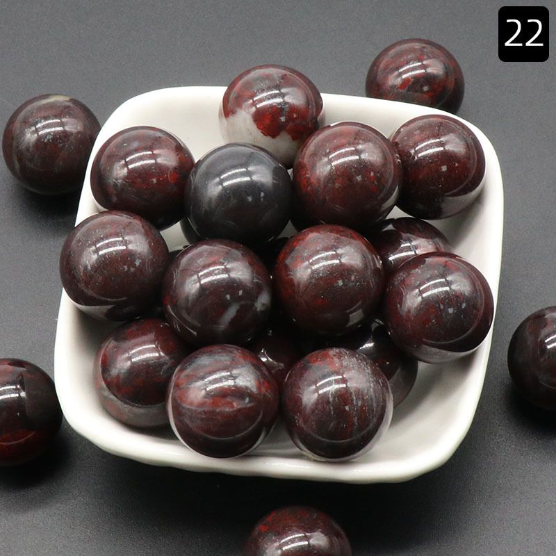 1097Bola não porosa não porosa Bola redonda de 20mm ágata de ametista natural DIY pedra não porosa contas redondas