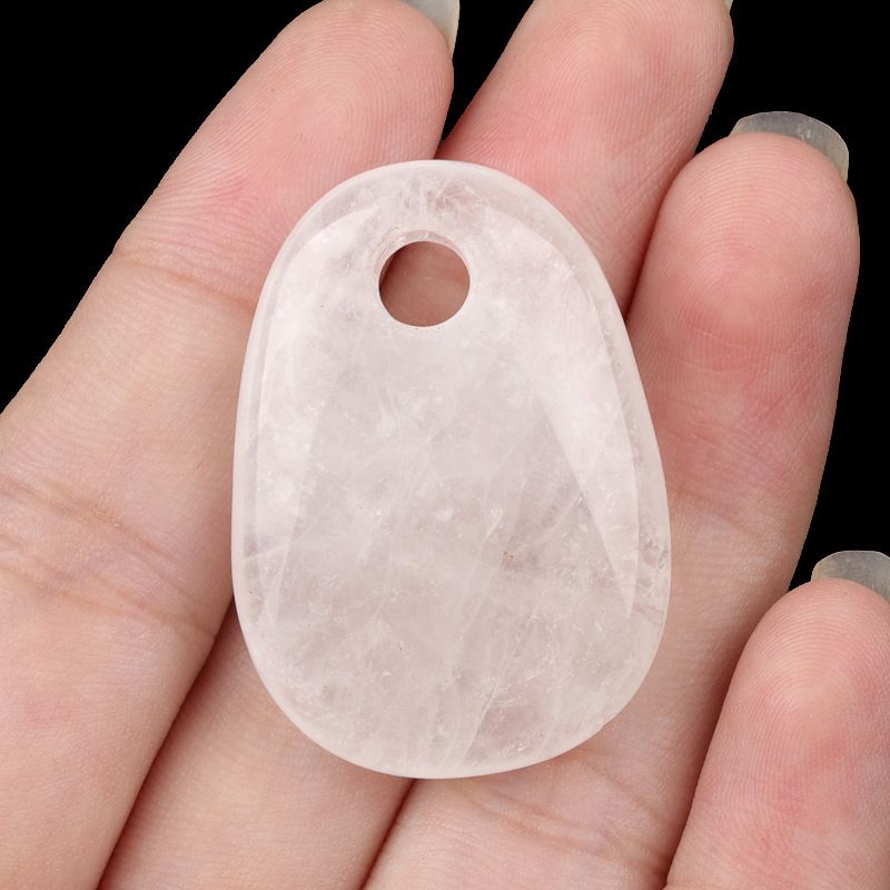 2306-Grande abertura pingente trapezoidal cristal natural ágata pingente trapezoidal colar DIY acessórios de jóias