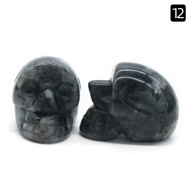 1554-25Mm Crânio de Ágata de Cristal Natural Esculpido Fantasma Cabeça Cerca De 1 Polegada Crânio Pequeno Ornamento De Halloween