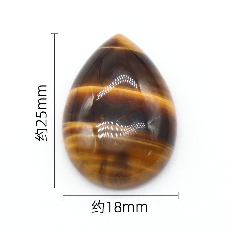 1235-18 × 25 superfície do anel de gota de água, cristal natural única superfície curva geométrica DIY jóias incrustadas com acessórios de pedra solta