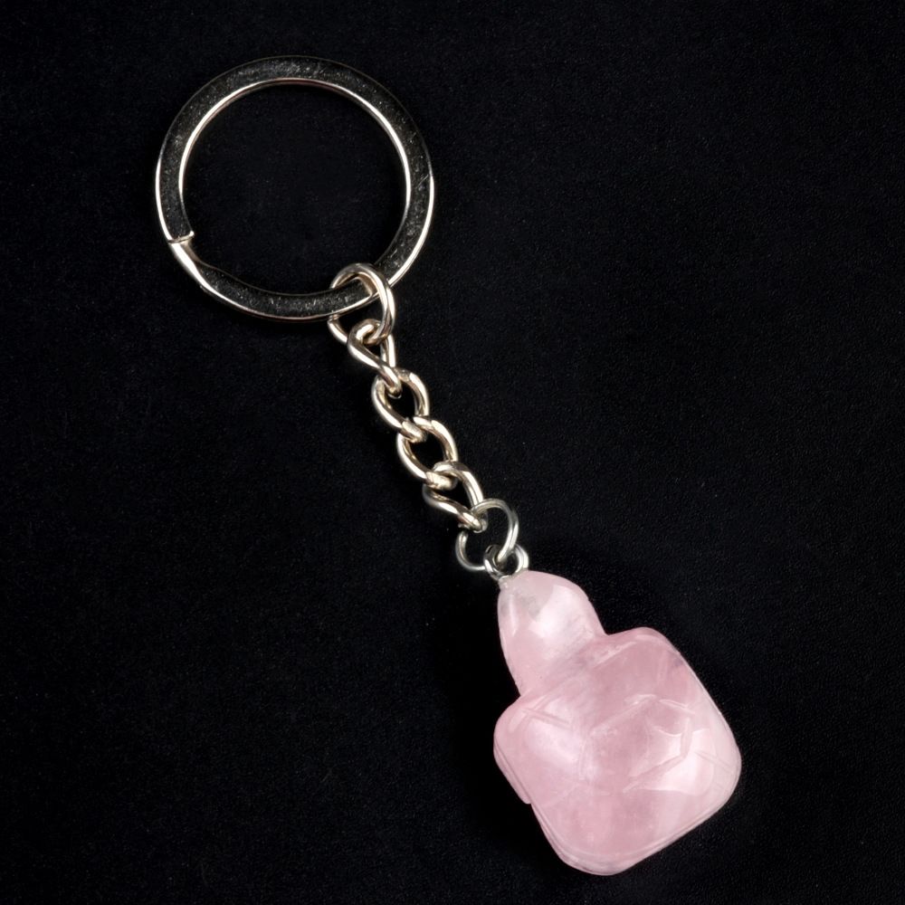 1944-Chaveiro de tartaruga pequena, agate de cristal pingente de chave de animal gravado em pedra semipreciosa