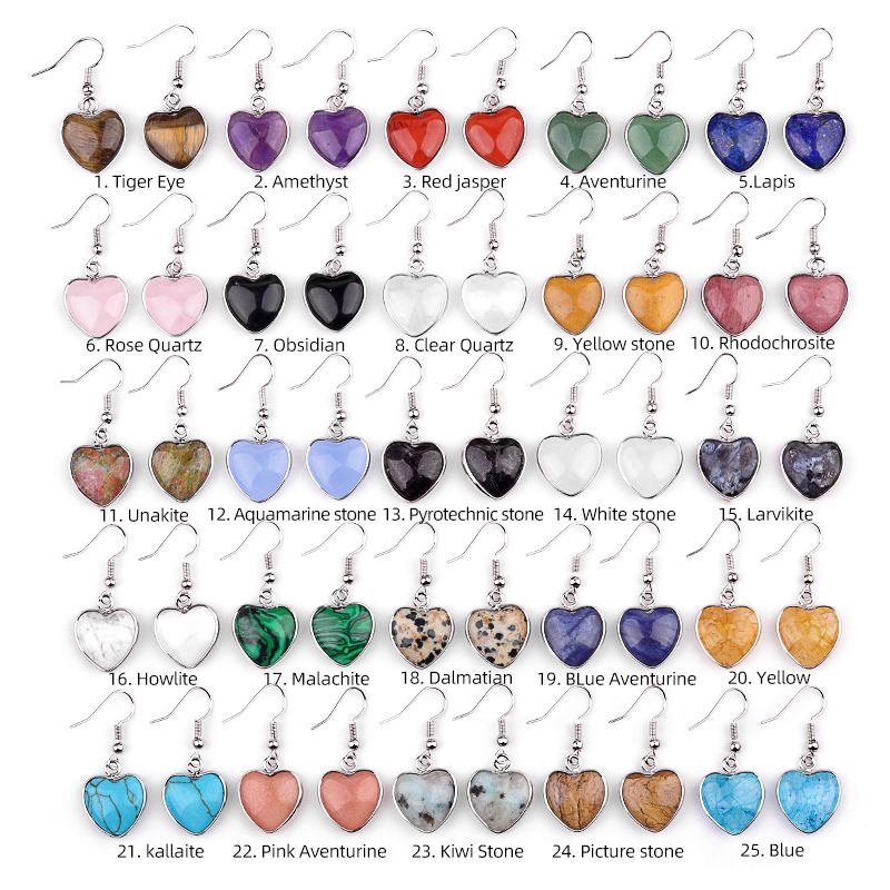2091-Amethyst agate stone love brincos brincos de pedra preciosa luz luxo