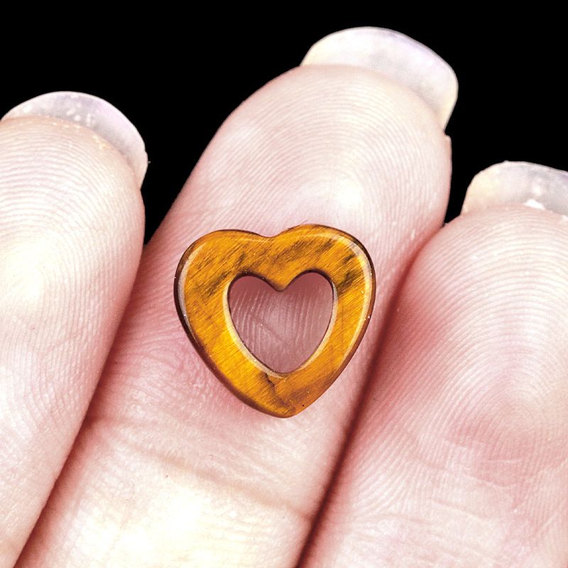 2055-Pedra de cristal natural ágata oco amor contas soltas DIY colar colar pulseira acessórios contas