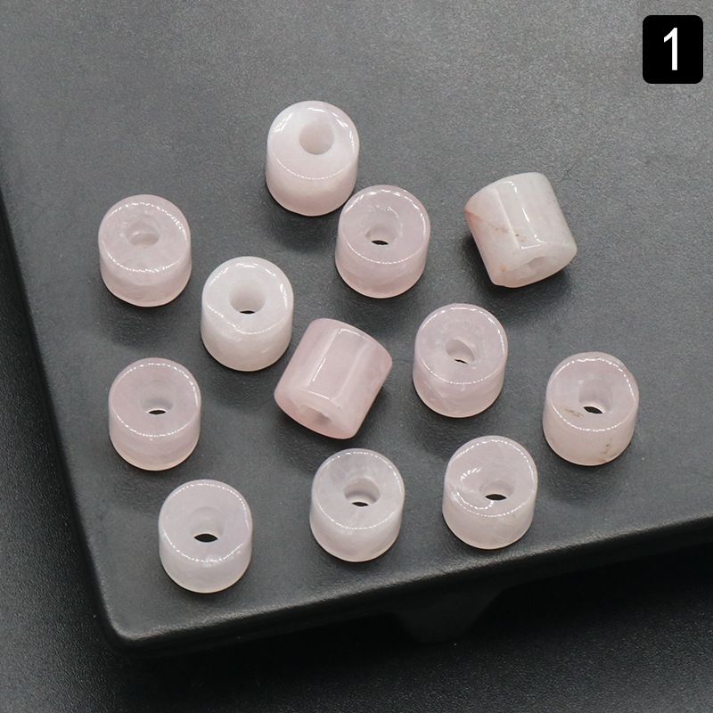 1220-Grandes contas de buraco de cristal natural ágata pedra cilíndrica solta contas 9 × 9mm buraco 3mm acessórios de jóias DIY