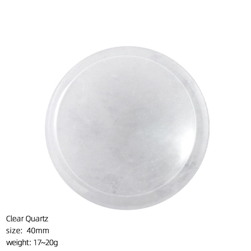 Pedra do polegar de cristal natural 40mm massagem de descompressão jogar pedra com ranhura de cristal ágata pedra de preocupação redonda