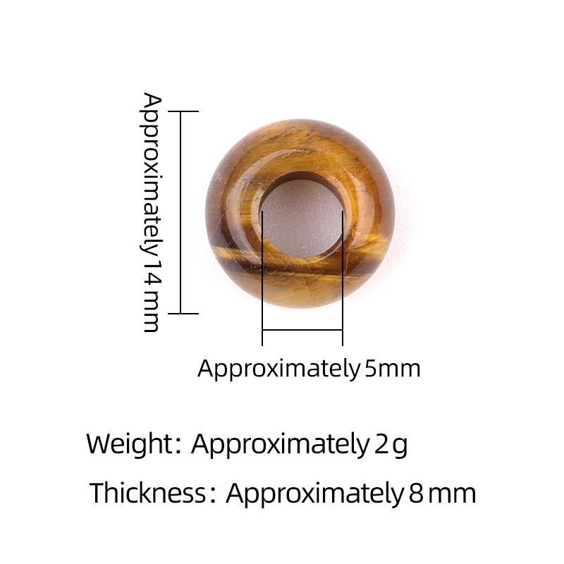 325-Grânulos de orifícios grandes 8 * 14mm de cristal de ábaco de ágata material de acessórios tecidos à mão DIY