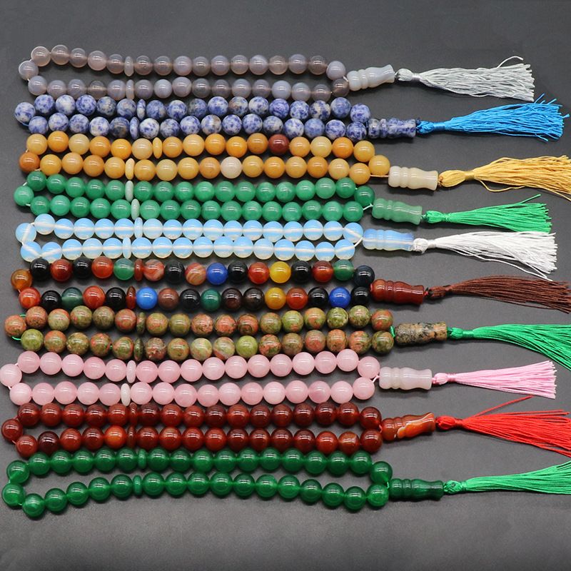 1204-Pulseira de ágata de cristal 33 rosário, jóias de mão, pendurado para carro, pingente de acessórios Wenwan