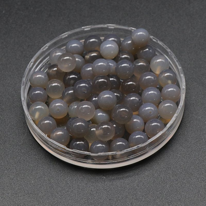 Contas de meio orifício de 1600-8mm, contas redondas de meio orifício de ágata de cristal natural, contas soltas Brincos de viga DIY acessórios de incrustação
