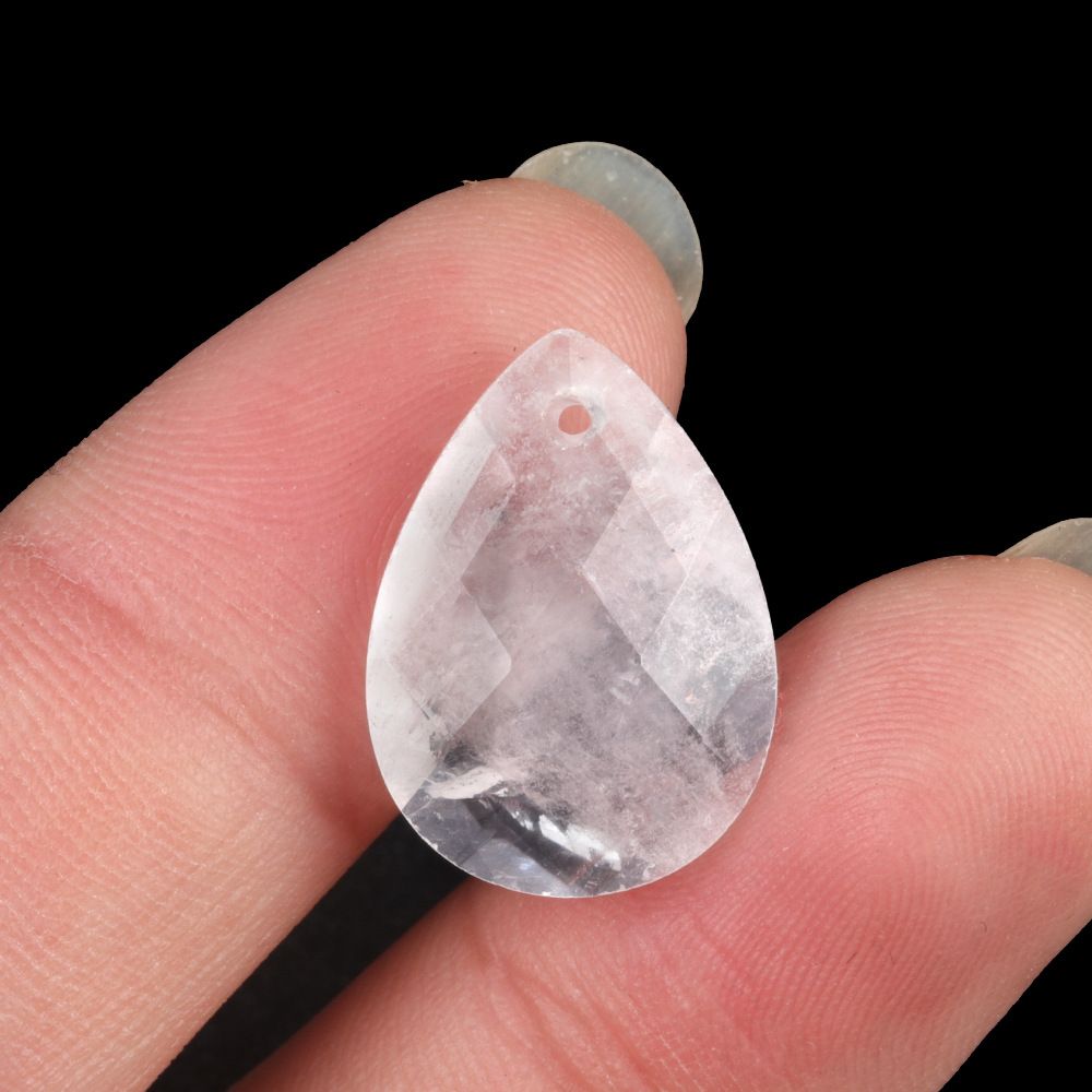 1799-Pedra de ágata de cristal natural 13x18mm pingente de gota de água plana cortada DIY colar brincos acessórios de jóias