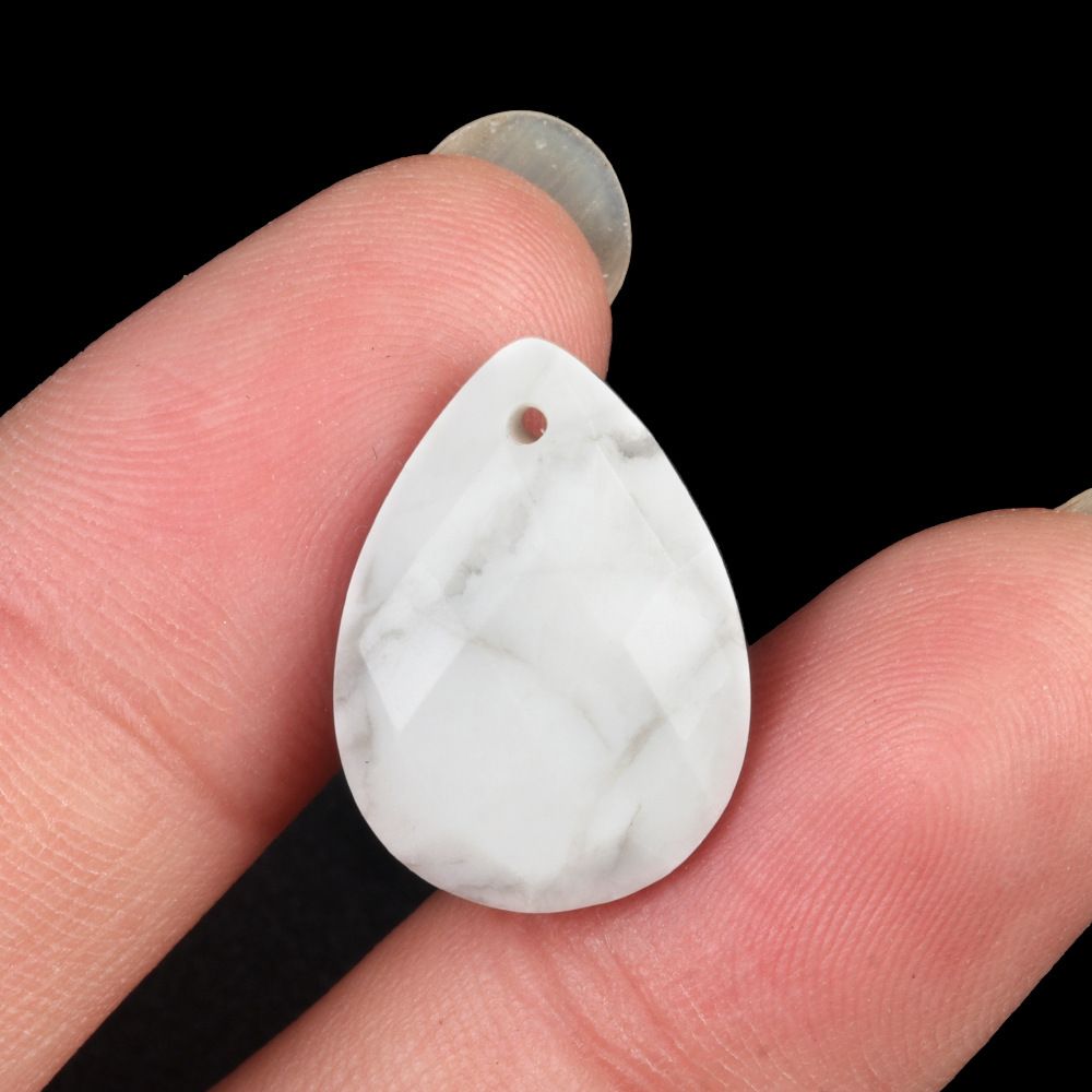 1799-Pedra de ágata de cristal natural 13x18mm pingente de gota de água plana cortada DIY colar brincos acessórios de jóias