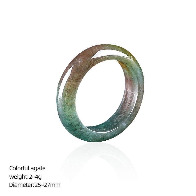 Anéis de cristal natural, pulseiras de mão masculinas e femininas, anéis de corrida, acessórios, anéis de pedra semipreciosa ins nicho high-end sense
