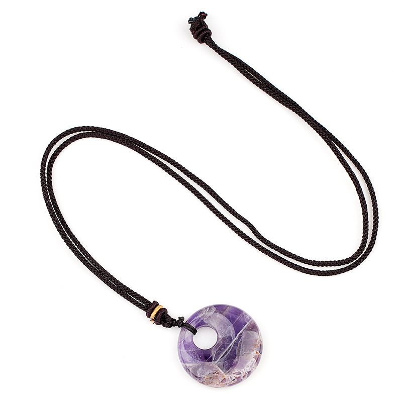 2330-30Mm colar de fivela de segurança com orifício lateral, pingente de ágata de cristal de grande abertura, colar de fivela de princesa, novos produtos estão à venda.