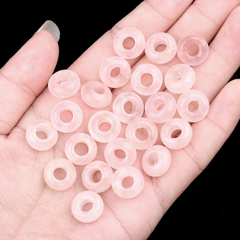 1201-6X12mm buraco 5mm contas de ábaco grande buraco, pedra natural contas de buraco grande acessórios de jóias DIY