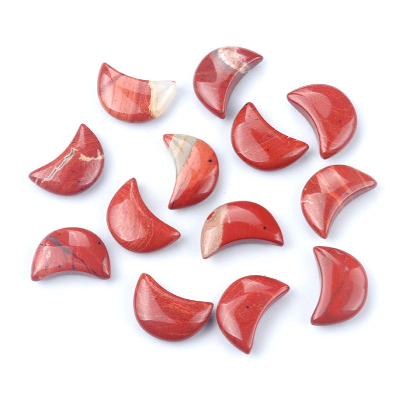 1668-20Mm lua não porosa, ágata de cristal natural cabeça de pedra semipreciosa crescente DIY material de joalheria artesanal