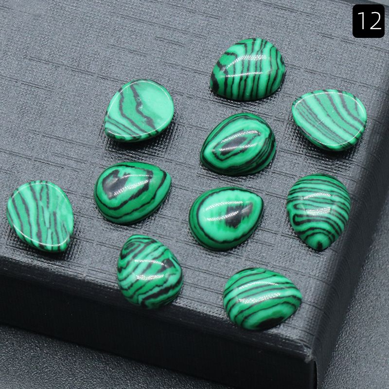 1475-8X10mm superfície do anel de gota de água cristal natural superfície única curva geométrica DIY jóias incrustadas com acessórios de pedra solta