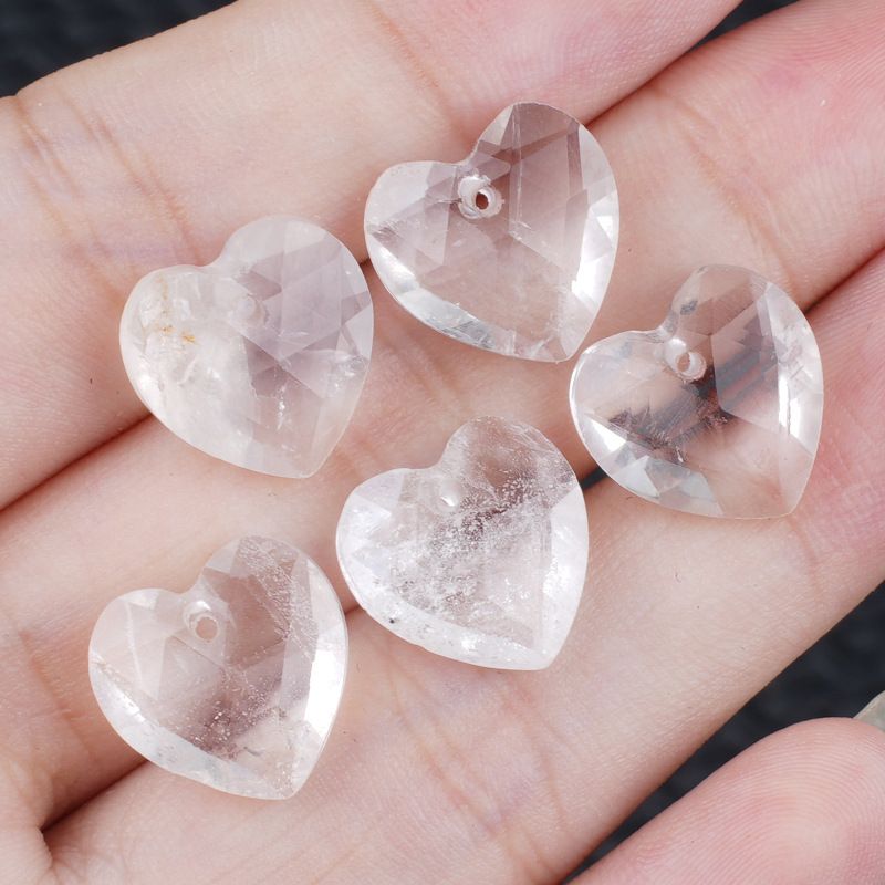 13Mm cristal ágata jade corte amor pingente DIY colar pulseira brincos jóias acessórios material