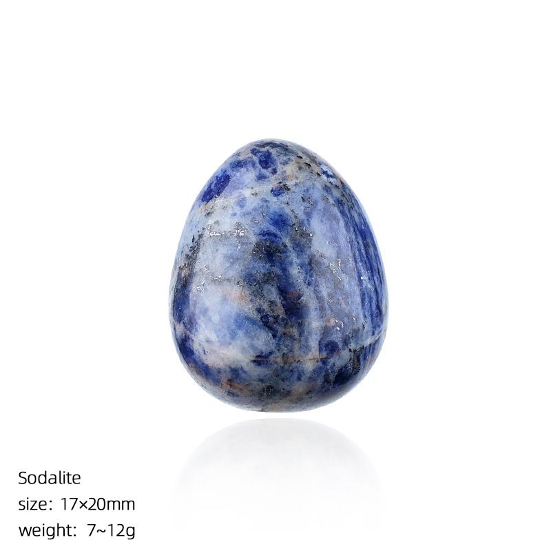 1431 Ovo de pedra de pedra crua em forma de pássaro de cristal natural de 20mm de cristal natural pequeno com ágata da Páscoa esculpida em forma de ovo