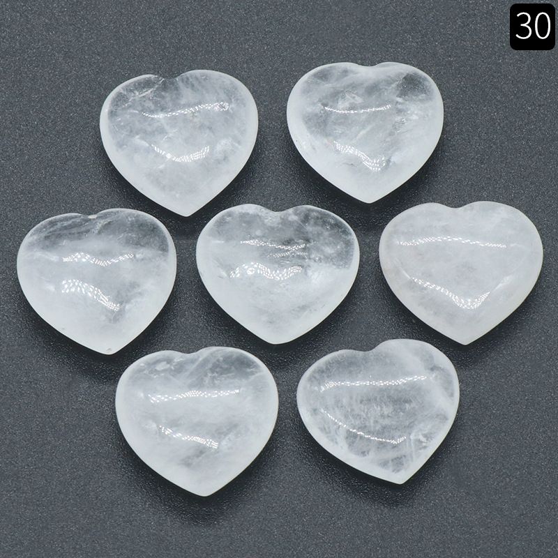 1451 - Pedra de Cristal Natural 20mm Ornamento de Pedra em Forma de Coração Sem Buracos Semi-Precioso Coração de Pêssego Decoração DIY