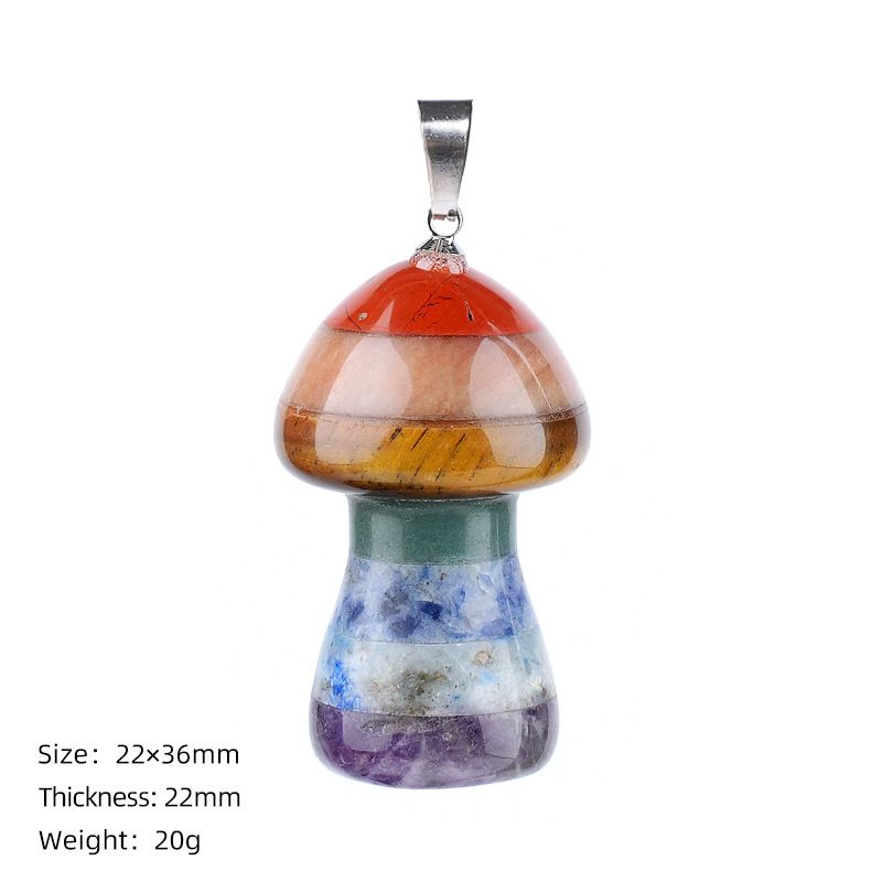 Pingente de cristal de emenda de pedra colorida ioga meditação chakra ágata jade emenda colar
