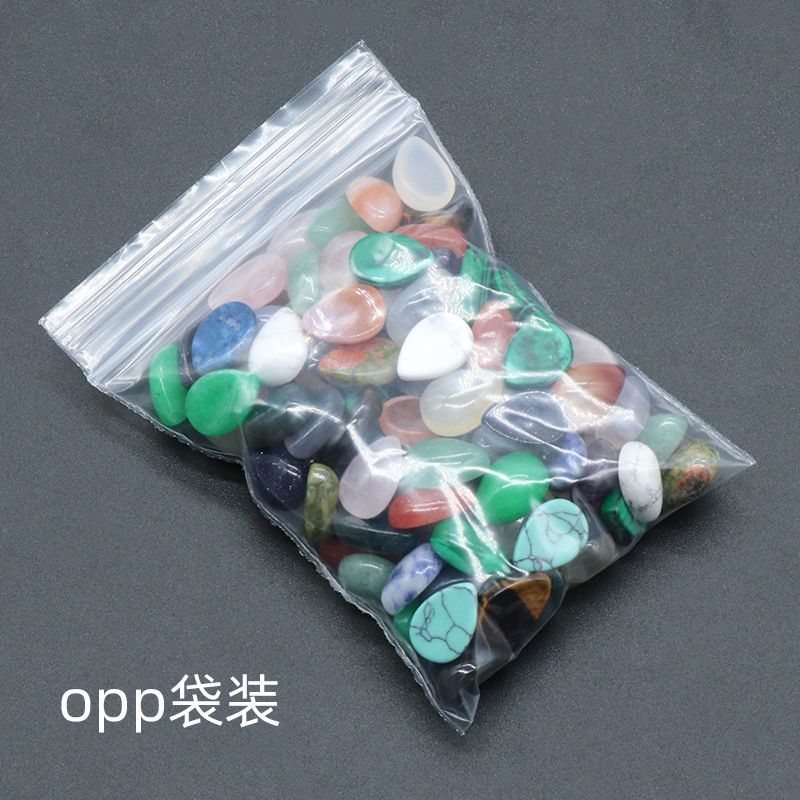 Superfície de anel de gota de água de 1476-10X14mm, cristal natural única superfície curva geométrica DIY jóias incrustadas com acessórios de pedra solta