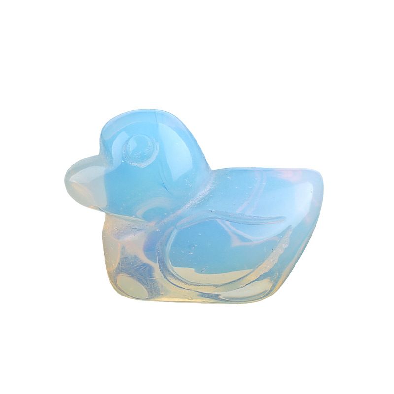 Vendas diretas de fábrica ornamento de pato de cristal natural criativo esculpido à mão 1in animal ágata pato ornamento doméstico