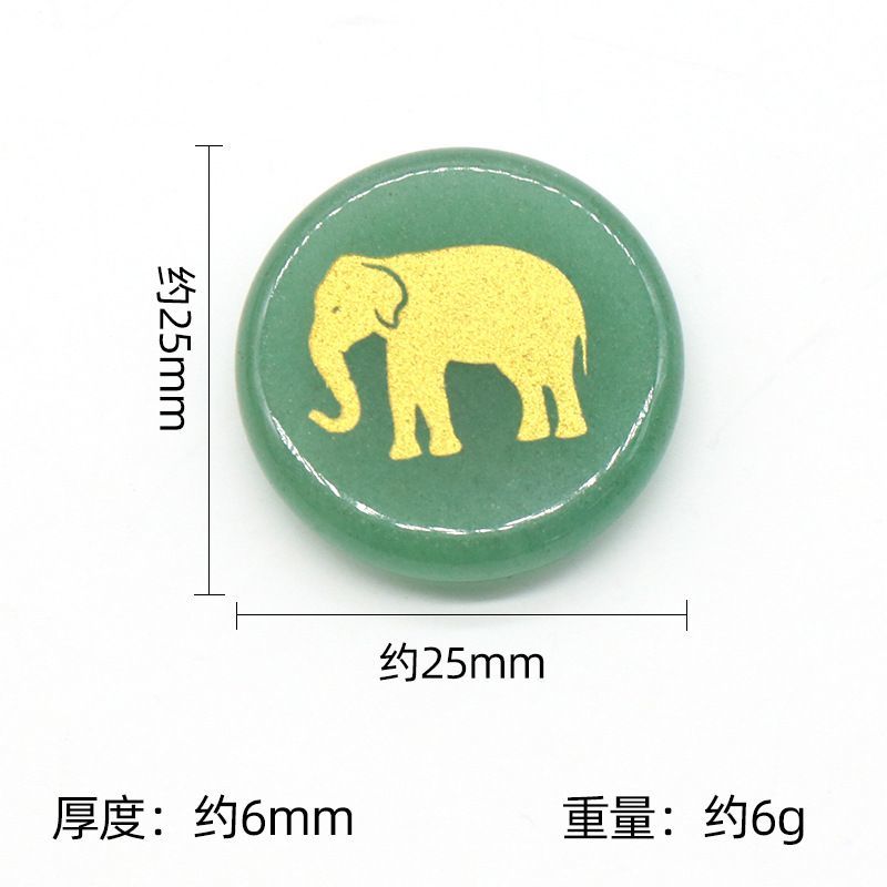 Gravação em disco de 1546-25Mm como ágata de cristal natural gravura em disco de pedra semipreciosa animal decoração criativa