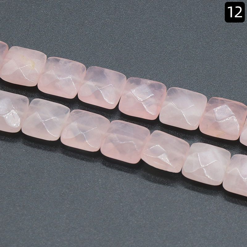 1369-12 * 12Mm seção quadrada, quadrado de pedra de ágata de cristal natural DIY acessórios de jóias material