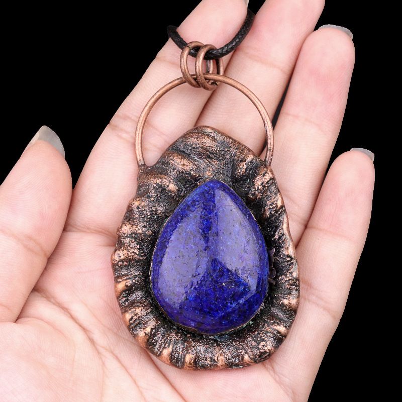 2156-Colar vintage de cristal de ágata incrustada em pedra semipreciosa colar de jóias versáteis da moda