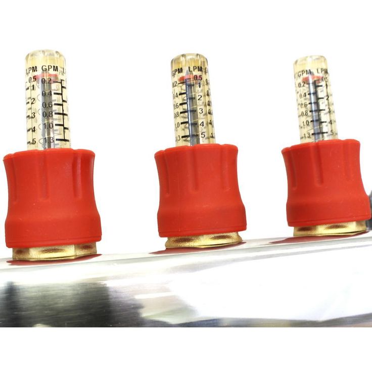 1 in. NPT Inlet x 1/2 in.  Stainless Steel Compression Connection 12-Outlet Radiant Heating Manifold