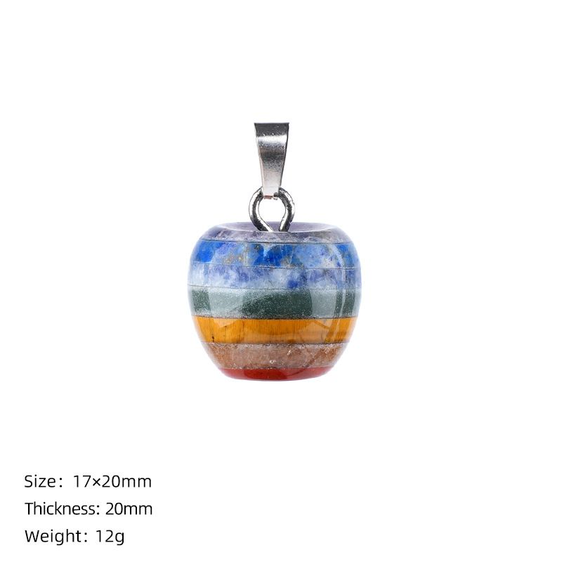 Pingente de cristal de emenda de pedra colorida ioga meditação chakra ágata jade emenda colar