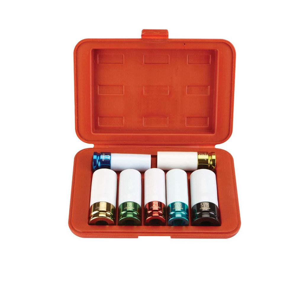 1/2 in. Drive SAE & Metric Lug Nut Impact Sockets, 7 Pc.