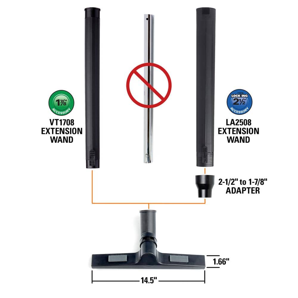 1-7/8 in. and 2-1/2 in. Premium Floor Cleaning Accessory Kit Shop Vac Attachments for RIDGID Wet Dry Vacuums
