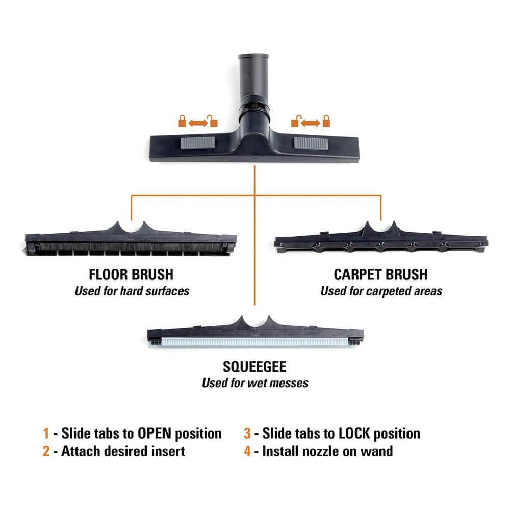 1-7/8 in. and 2-1/2 in. Premium Floor Cleaning Accessory Kit Shop Vac Attachments for RIDGID Wet Dry Vacuums